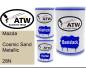 Preview: Mazda, Cosmic Sand Metallic, 28N: 500ml Lackdose + 500ml Klarlack + 250ml Härter - Set, von ATW Autoteile West.
